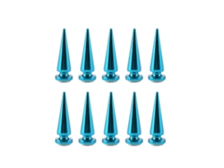 10 Remaches Metálicos Con Forma De Punta Y Tornillo Para Manualidades De Cuero (azul)