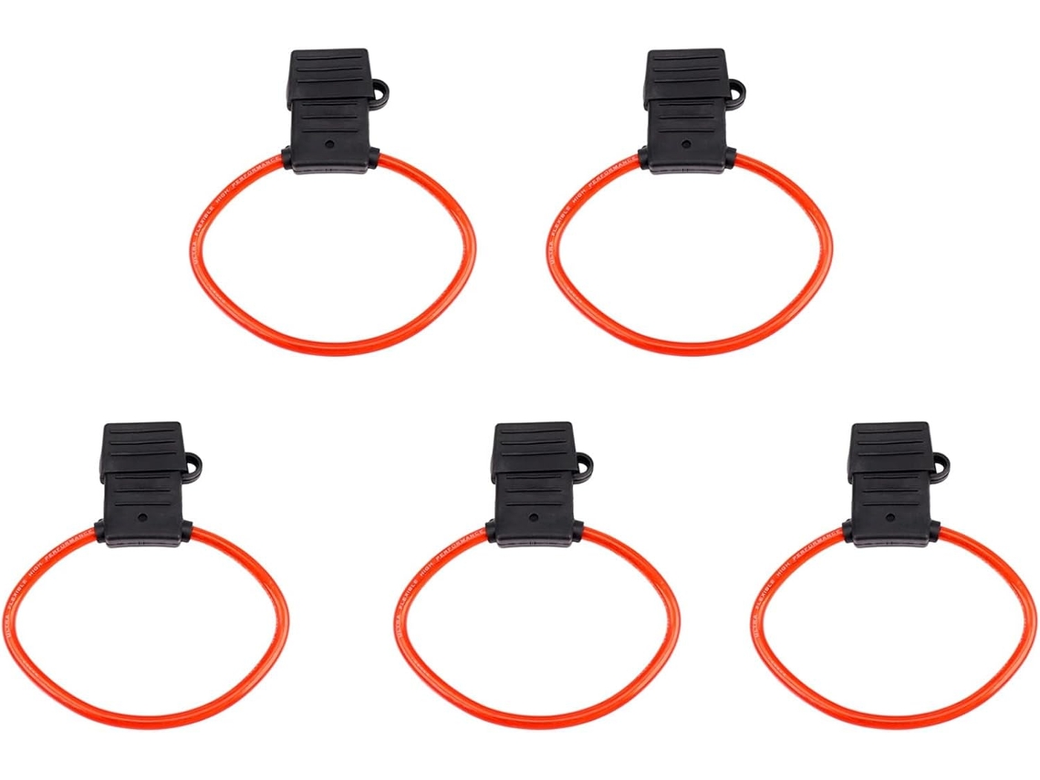 5 Portafusibles De Cuchilla Maxi, 8 Awg, 12-24 V, Resistentes Al Agua, 40 A