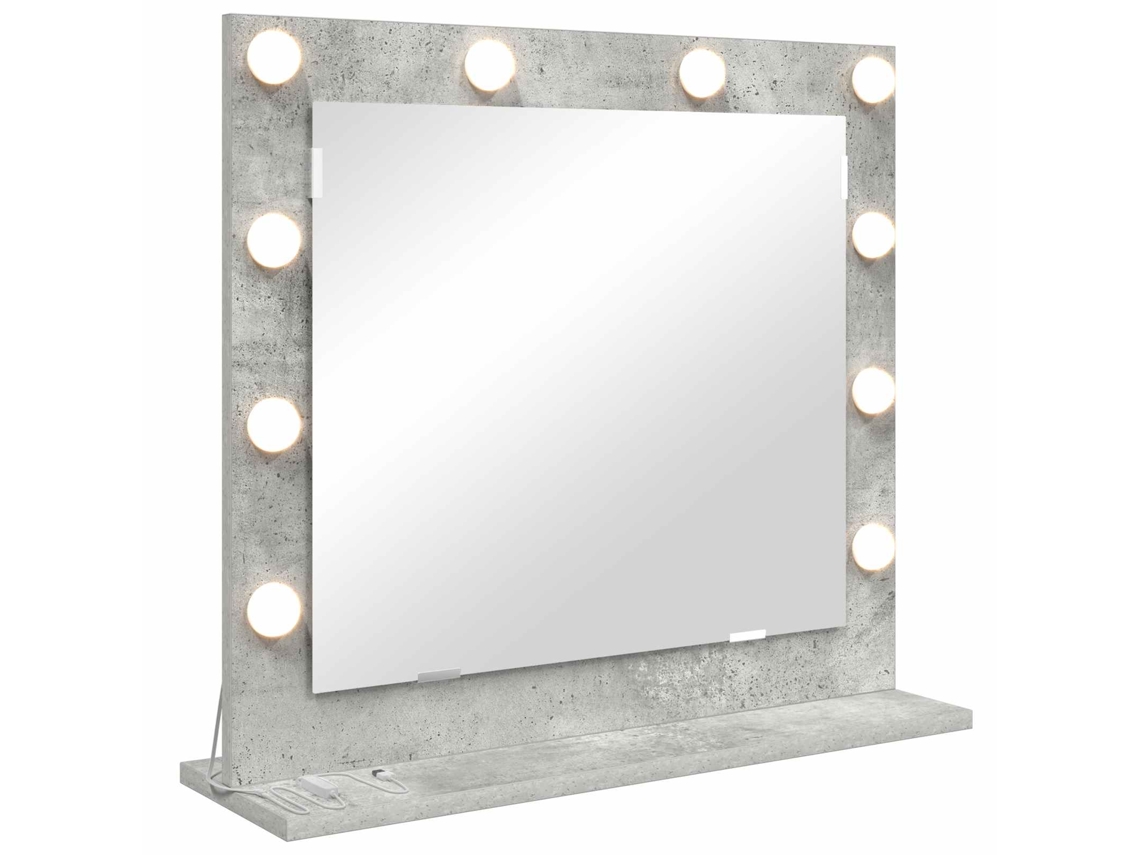 Espejo De Tocador Rectangular Gris Concreto 60 X 55 X 18 Cm