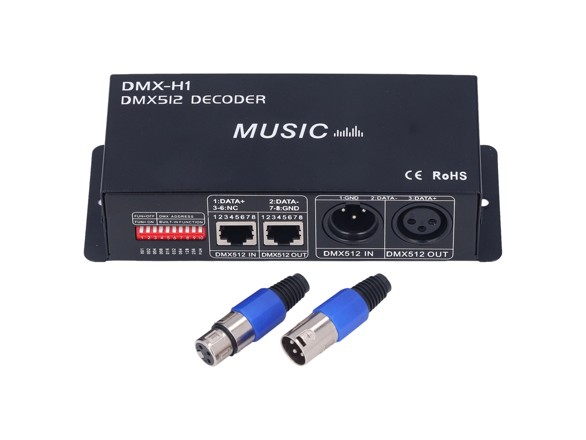 Decodificador Dmx Rgb Ajustable De 3 Canales Con Control De Atenuación Led Para Bares, Hoteles Y Locales Sin Alcohol 8a