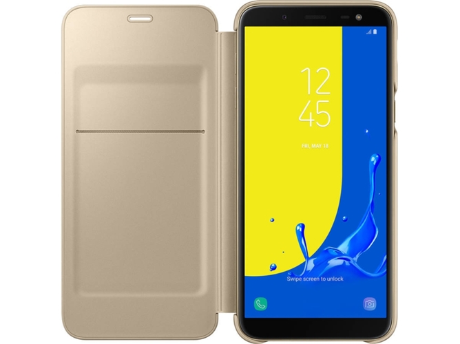 Funda SAMSUNG Galaxy J6 Flip Wallet Dorado