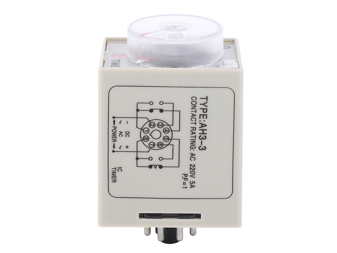 Relé Temporizador Ajustable Ah3-3 De 8 Pines, Interruptor Temporizador, Ca 220v 5a Para Sistema De Control Automático.