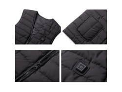 Chaleco Eléctrico Lavable Con Infrarrojo Lejano, 3 Niveles De Calefacción Y 5 Zonas, Calefactor, Traje De Invierno Antifrío