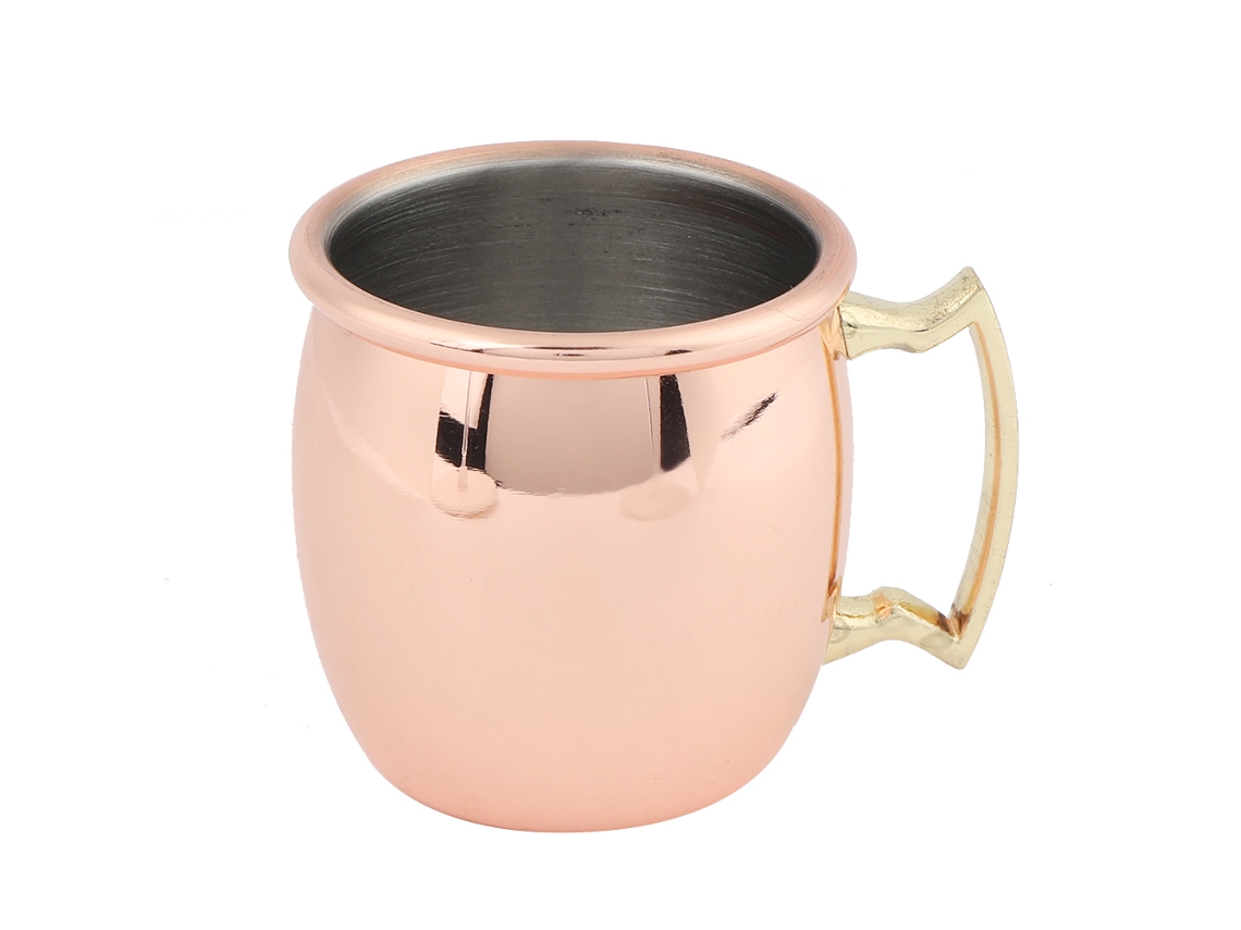 JILLIOPER Vaso Mini Moscow Mule 60ml para Whisky Cóctel Acero Inoxidable Vaso para Cerveza Bar en Casa