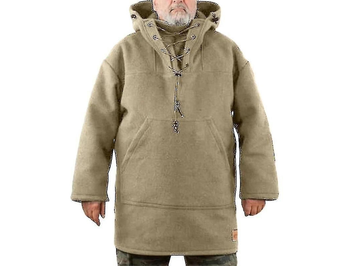 2026-chaqueta De Invierno Para Hombre Con Capucha De Lana Gruesa Y Sudadera De Ocio