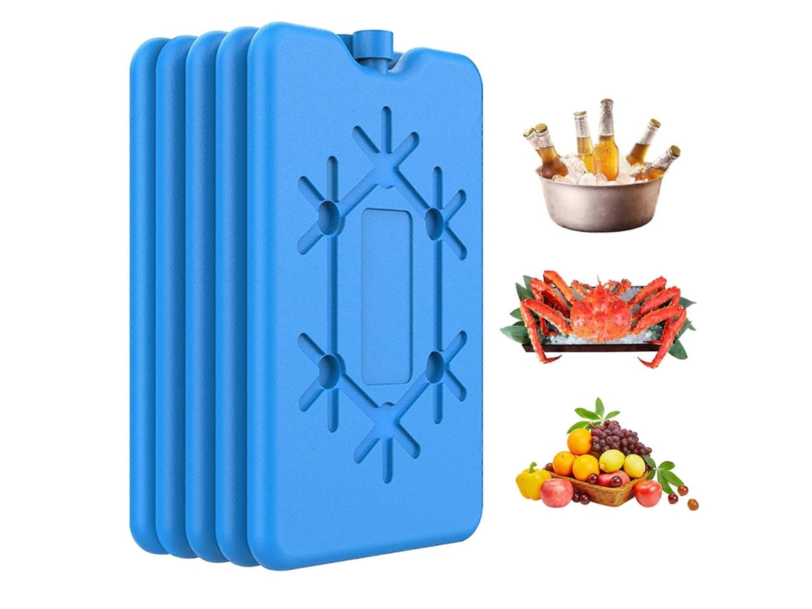 Bolsas de hielo para neveras portátiles, 5 unidades de 200 ml, de larga duración, reutilizables, ideales para loncheras y picnics.