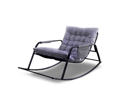 Silla Mecedora Tumbona NW. Muebles de Dormitorio, Jardin o Terraza, Gris SALDOSYSTOCKS