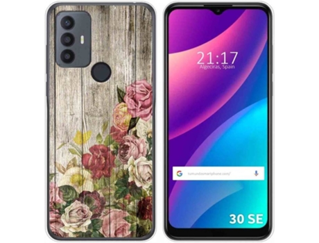 Carcasa para TCL 30 SE TUMUNDOSMARTPHONE Dibujos Madera 08 Multicolor