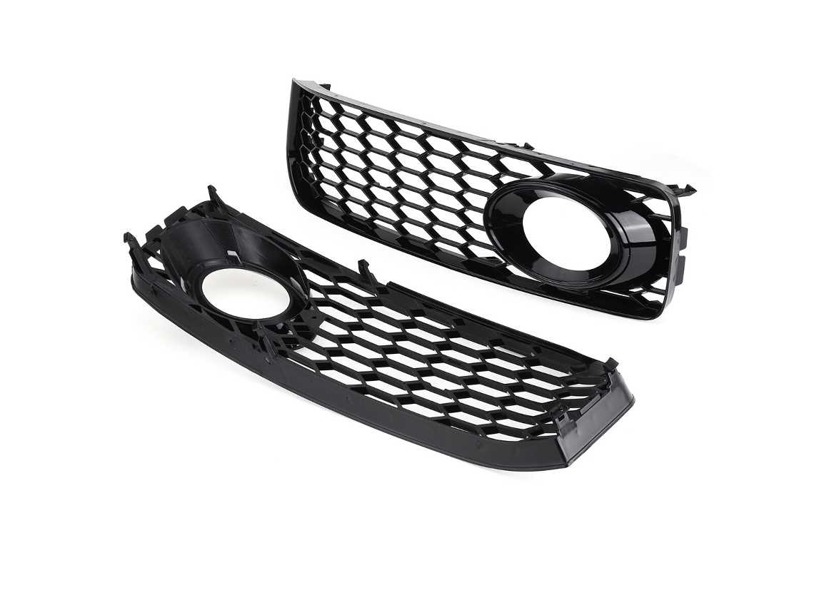 Cubierta de luz antiniebla delantera, rejilla delantera hexagonal, negra, para Audi A5 S-line S5 B8 RS5 2008-2012