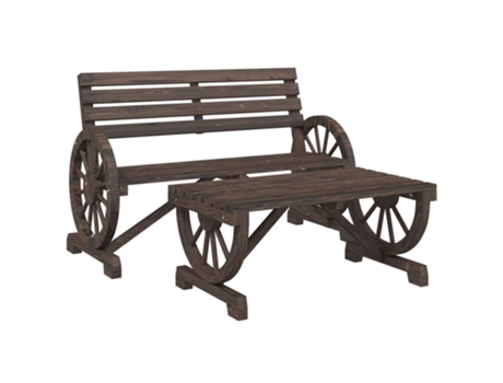 Conjunto 2 de muebles de jardín VIDAXL madera maciza de abeto