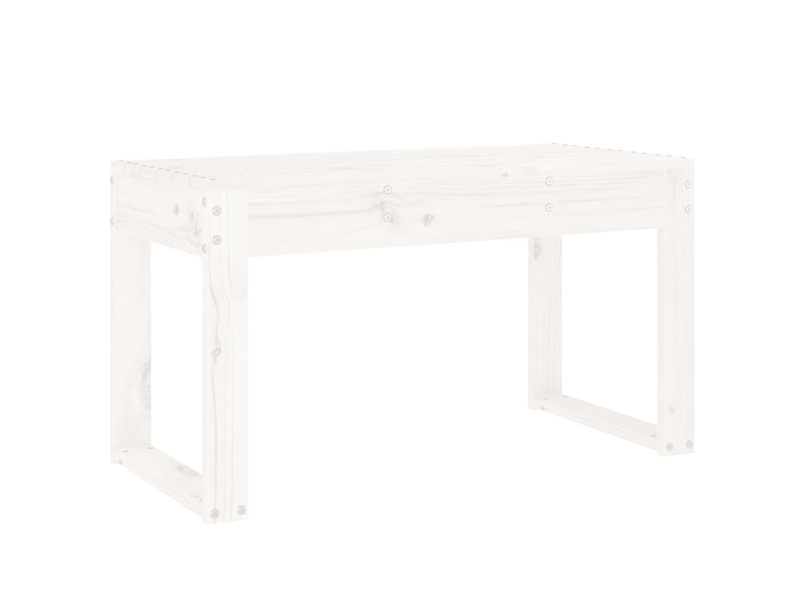 Maison Exclusive - Banco de jardín de 80x38x45 cm, madera maciza de pino, color blanco.