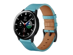 Correa de cuero genuino azul XIAOMOYU para Samsung Galaxy Watch 41/42 mm 20 mm