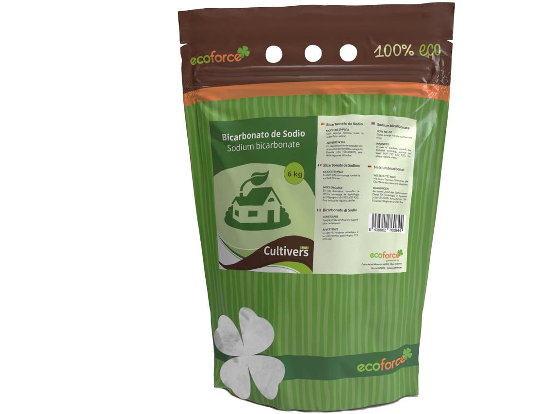 CULTIVERS Bicarbonato de Sodio 6 kg , 100% Natural, Múltiples usos Insumos y Limpieza del Hogar