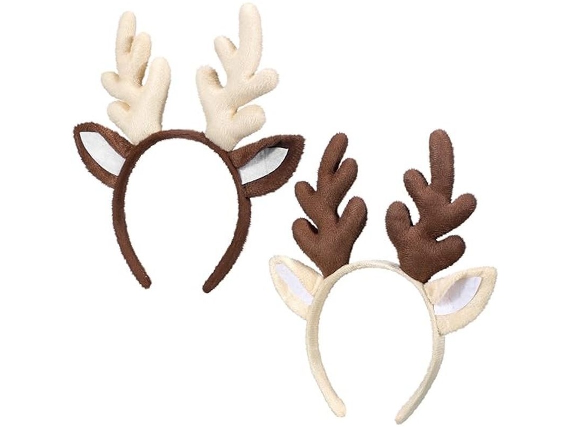 2 Diademas De Elfo Navideño Multicolor Para Niñas Y Damas Fiestas De Navidad