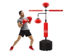 Saco De Boxeo Giratorio 360° Con 2 Pelotas Y Base Recargable, 88x50x160-230cm