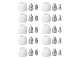 30 Consumibles Para Antorcha De Plasma P80: Electrodo, Punta Y Tapa Protectora De Cerámica.