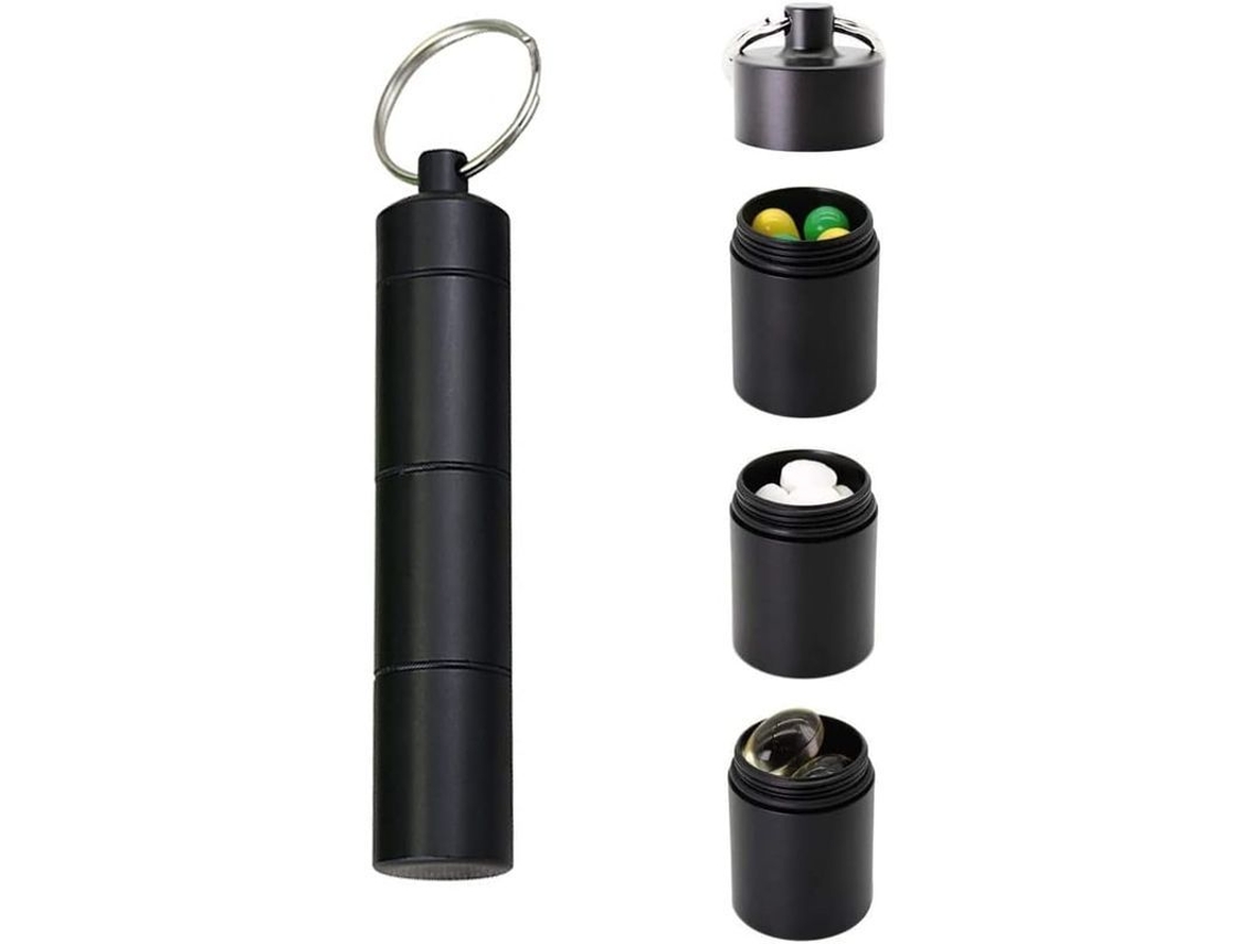 Botiquín Portátil De Aluminio Impermeable Con 3 Compartimentos, Ideal Para Viajes Al Aire Libre.