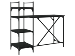 Maison Exclusive - Escritorio Para Ordenador Con Estantes Negro 120x47x109 Cm