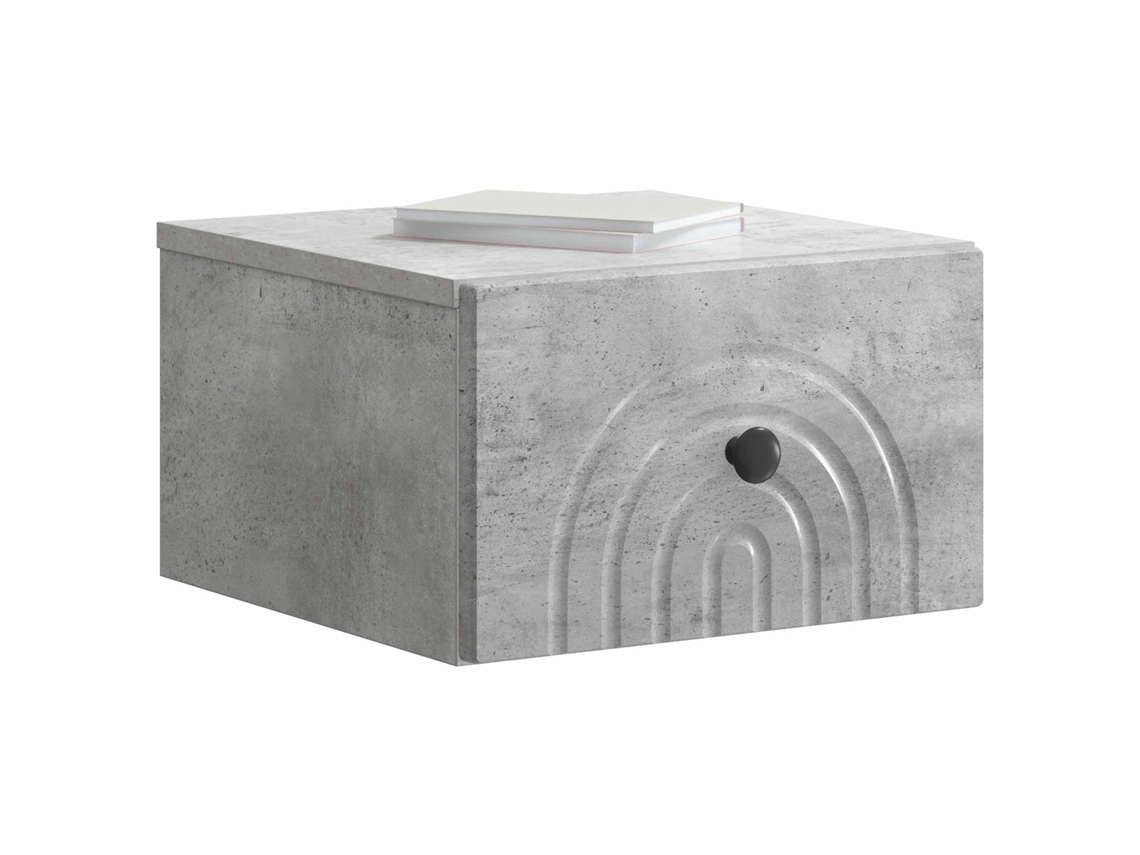 Maison Exclusive - Mesita De Noche De Pared 2 Pcs Gris Hormigón 33 X 34,5 X 20 Cm