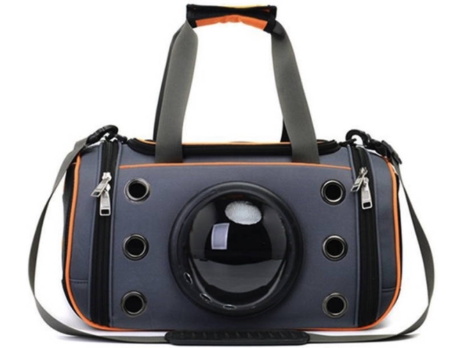 Transportín para Gatos LUBI (Negro - 50x28x28cm - Tejido - Hasta: 8 Kg - S - Porte Pequeño)