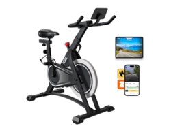 Bicicleta Estática Indoor Ksix Kb01, Soporte Tablet Y Smart Phone, Ajustable, Compatible Apps Kinomap Y Zwift, Negro