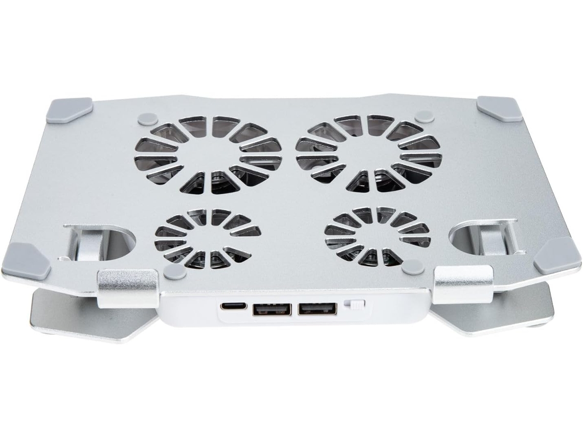 Soporte Para Portátil Ajustable A 180° Con 4 Ventiladores De Refrigeración Silenciosos.