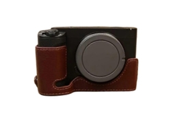 Estuche de piel de vaca auténtica para cámara Sony Zv E1 con ranura para batería Facpoet