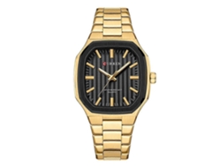 Reloj de negocios Curren 8458 para hombre con brazalete de acero y movimiento de cuarzo.