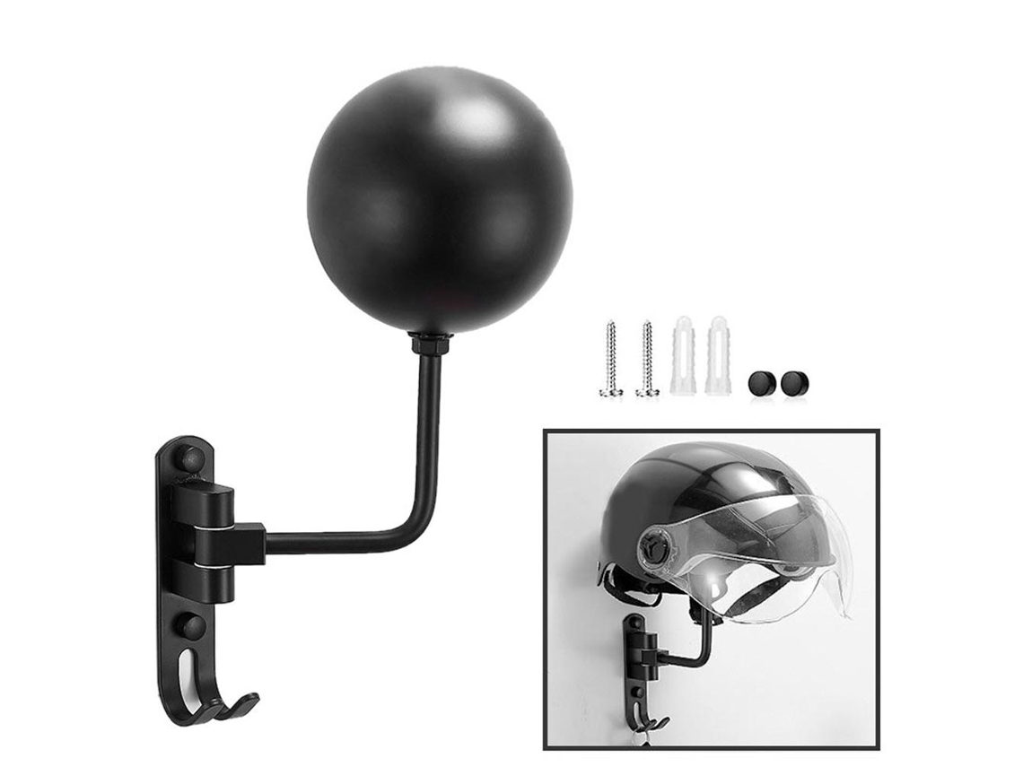 Soporte para casco 2026 con rotación de 180 grados, 2 ganchos, para motocicleta, bicicleta, chaquetas y sombreros.