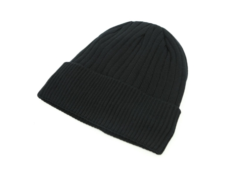 Gorro y cuello de punto para hombre Negro