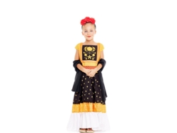 Disfraz de Niña PARTILANDIA Pintor mexicano amarillo y negro (Tam.: 10-12 anos)