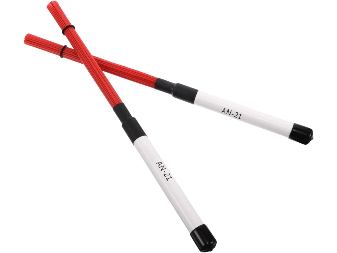 Baquetas De Jazz De Nailon Rojo, Escobillas Dinámicas Para Percusión Acústica.