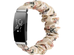 Correa elástica de tela estampada para Fitbit Inspire (arcoíris)