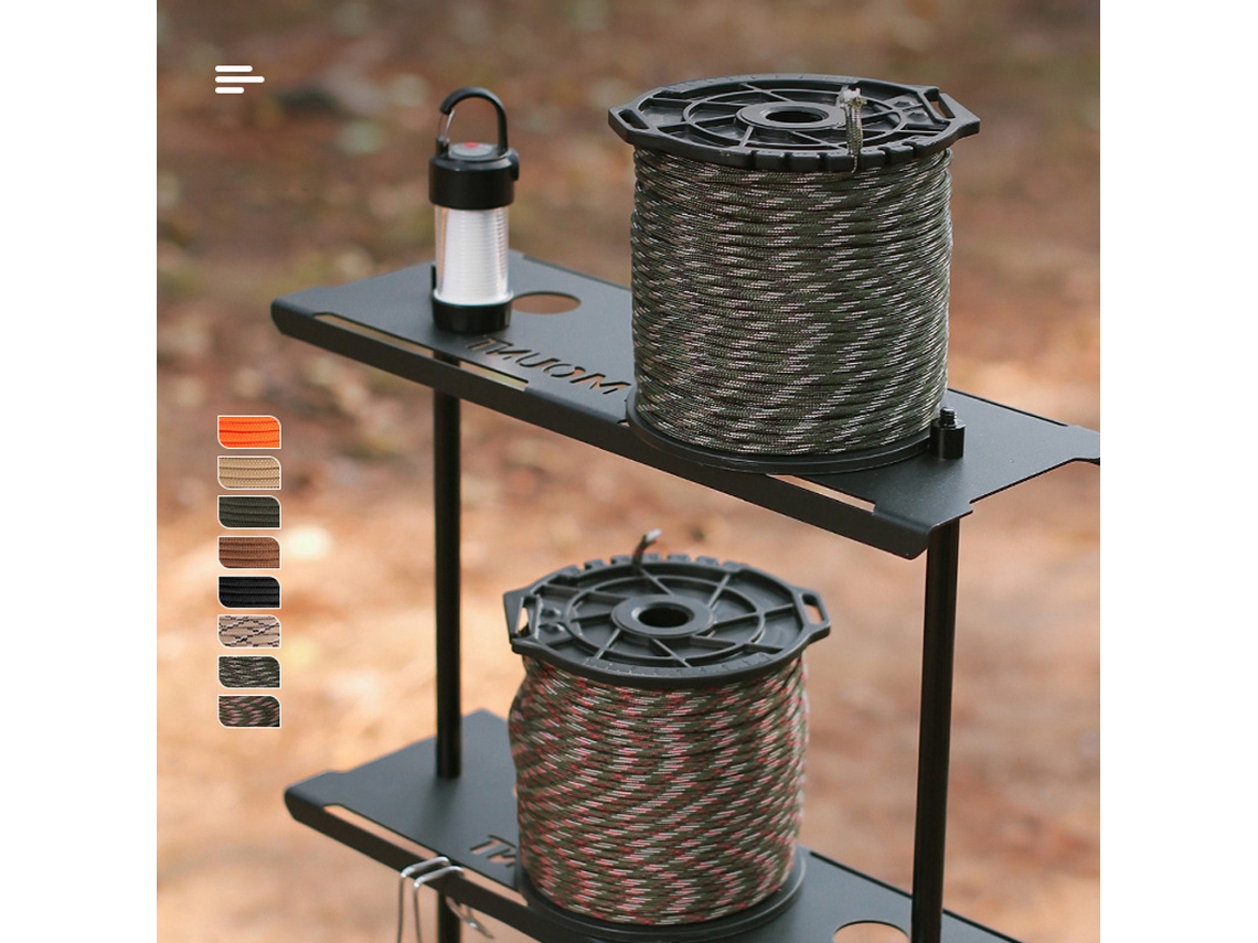 Cuerda De Paracord De 4 Mm Y 9 Núcleos Con Carrete Multifuncional Para Camping, Lavandería Y Montañismo, 100 M