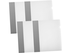 Juego De 20 Archivadores Triangulares De Palanca, Grises Y Blancos, Con Clips, Para Documentos.