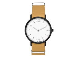 Relógio De Pulso Quartz Zhoulianfa Com Pulseira De Couro Pu Padrão De Tubarão Estiloso Preto