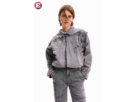 Chaqueta de Mujer DESIGUAL Vaquera Tae Mezclilla Gris (S)