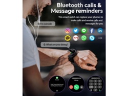 Reloj inteligente para hombre, con pantalla AMOLED de 1.43", monitor de frecuencia cardíaca y oxígeno en sangre, Chennnls.