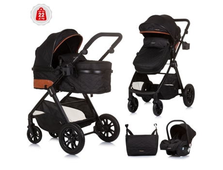 Carrito de bebé trio convertible HARMONY hasta 22 kg de CHIPOLINO Obsidian