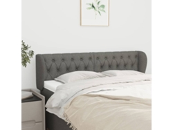 Cabecero De Tela Gris Oscuro 163x23x78/88 Cm