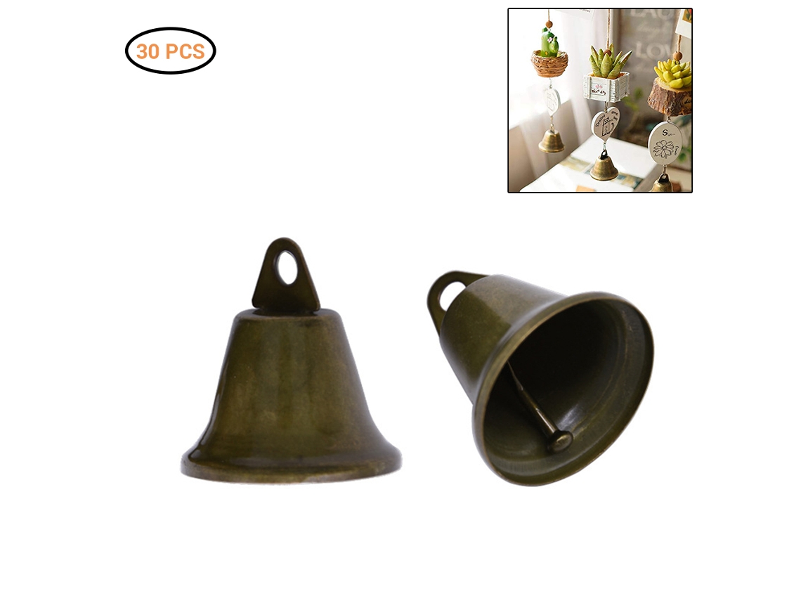 Campanas de bronce vintage para manualidades decorativas