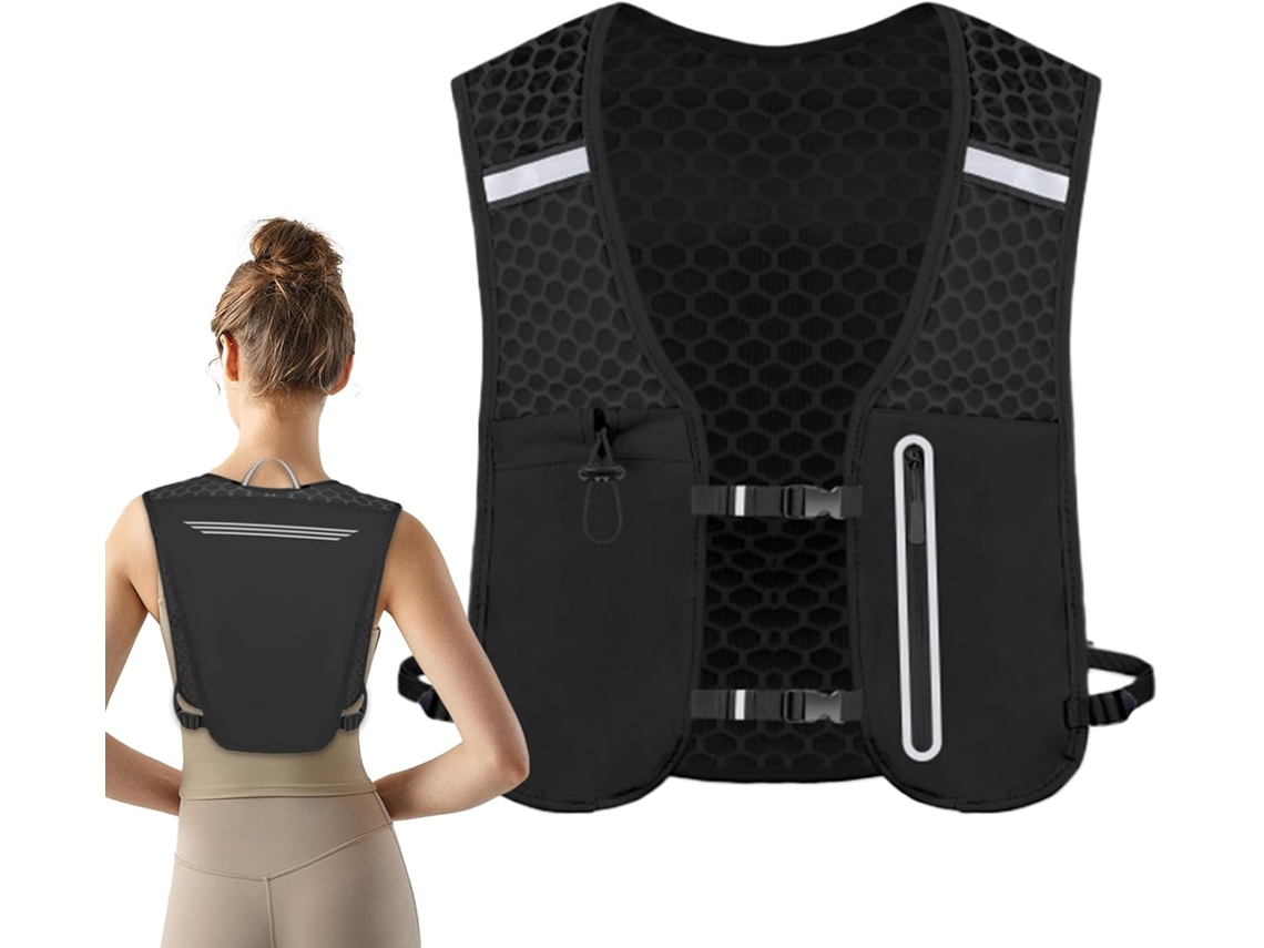 Mochila de running para mujer, chaqueta de running con sistema de hidratación y bolsillo para el móvil, de Gokoco