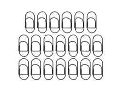 20 Clip De Papel Fancy Grandes De Plástico Negro Lindos Para Hogar Escuela Oficina