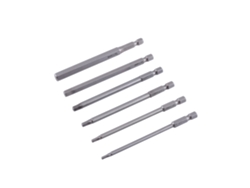 Juego De 6 Puntas De Destornillador Hexagonales Magnéticas De 100 Mm H2.5-h8 1/4" De Acero S2
