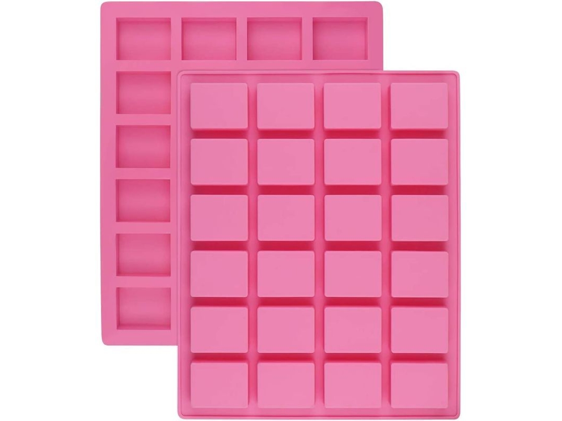 Moldes Rectangulares De Silicona Para Caramelo, Chocolate, Cubitos De Hielo, Brigadeiros - 24 Cavidades