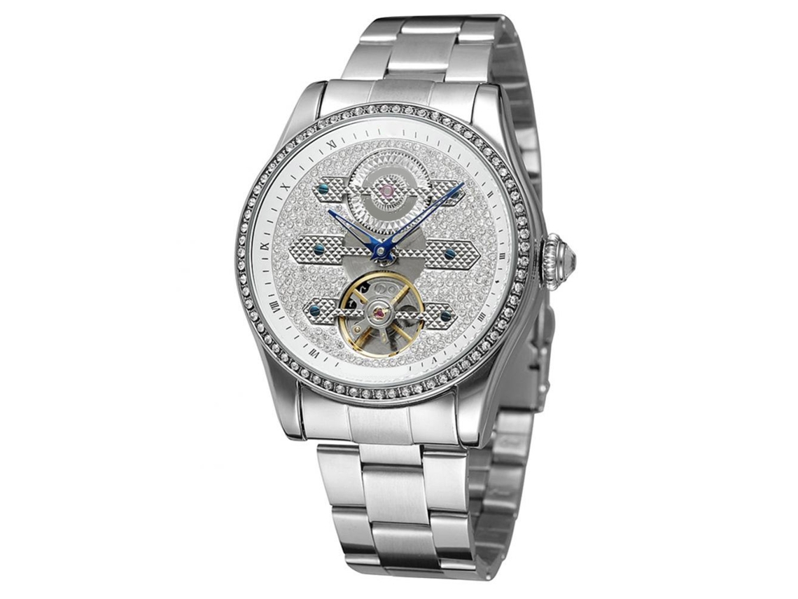 Reloj De Pulsera Mecánico Automático Forsining Para Hombre, Color Blanco