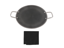 Parrilla coreana, acero inoxidable, antiadherente, 34 cm