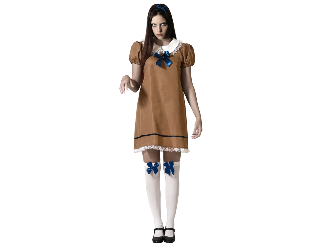 Disfraz de Muñeca Halloween Vestido Marrón Mujer Adulto M ATOSA