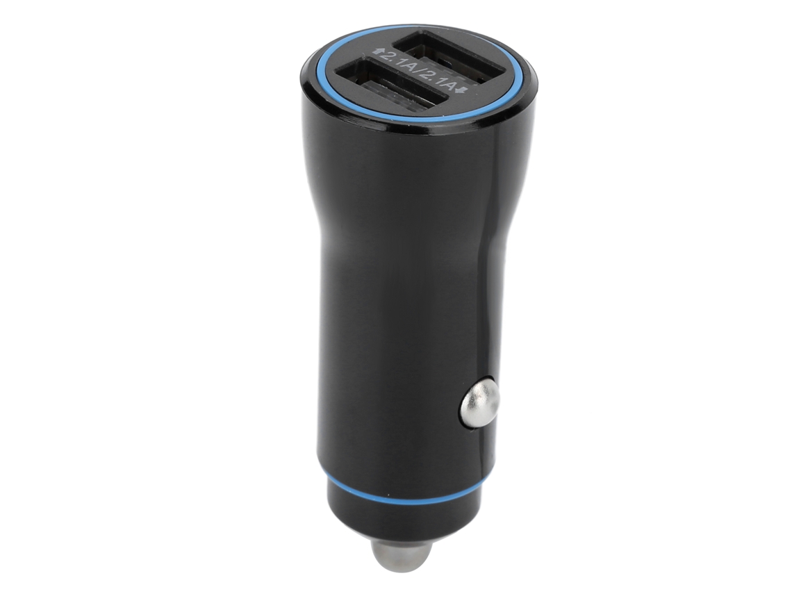 Cargador De Coche De Doble Puerto De Carga Rápida, Doble Usb 2.1a Negro