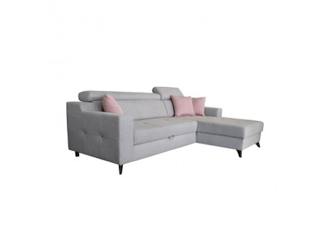 Conjunto de asiento Washington 255x175x90 gris telametal cama derecha CASA VITAL